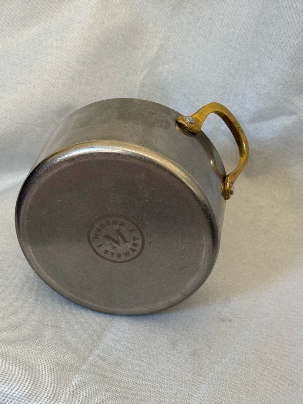 Martha Stewart Silver Mini Saucepan with Gold Handles - Picture 3 of 3